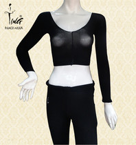 Chen Ting V Collar Tight Fit Ballet Dancer Dance Practice Yoga Bodybuilding Super-Bounce Long Sleeve Blouses Can Be Worn Outside
