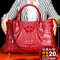 New Avocado Leather Girl Bag Genuine Leather Skew Satchel Big Bag Fashion Wedding Bag Single Shoulder Bag Lady Red Handbag