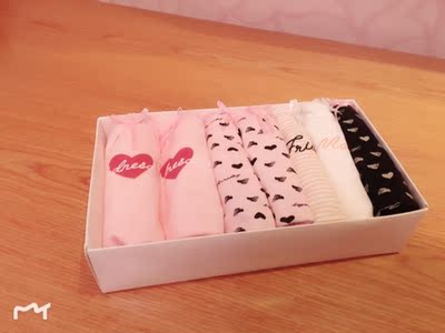 第一次在网上网购内裤，质量真心蛮不错的，这个价格买到八条内裤很惊喜，做工质量都没话说，喜欢这套爱心款，特别可爱～穿着尺码也刚刚好，性价比也挺高的，点赞～晒晒图