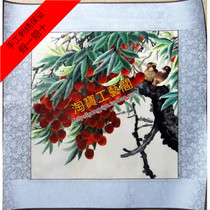 True silk hand-made embroidery fruits embroidery painting living room embroidery finished products harvest season restaurant decoration