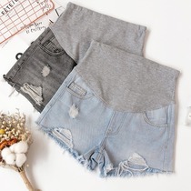 Pregnant Woman Pants Summer Clothing Fashion Thin Outside Wearing Hit Bottom Light Color Gestational Early Pregnancy Early Jeans Shorts Women Summer