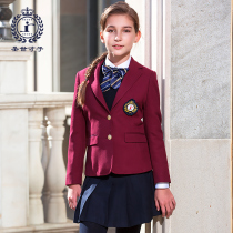 Children's suit suit set Girls' Yanqi British College Fengxi suit jacket three small suit set spring and autumn