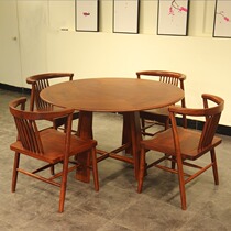 New Chinese moon pear furniture dining table dining chair hedgehog red sandalwood furniture dining table rosewood tea table tea chair