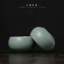 Jiangnan past Ceramic Kung Fu tea cup Big master cup Tea cup Tea set Tea cup Tea bowl Open piece Ruyao Zen Cup