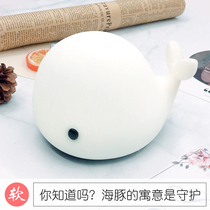 Creative cute Dolphin lamp silicone charging bedside girl gift child guard Christmas girlfriend romantic couple