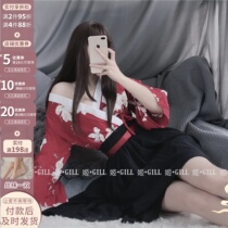 J Gill: Japanese style sexy hanfu lace and private room dresses lingerie bathrobe womens summer thin pyjamas