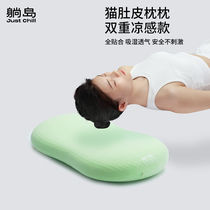 Lying Island Double Coolity Cat Belly Pillow Pondest Full Stick with Inhaled Intoxic Face Face Face Single Pillow Pocket