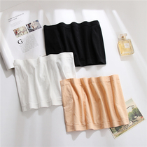 Summer anti-walking smooth breast clothes with shoulder-shoulder wrapped with chest-beaten shirts with thin chest and fat