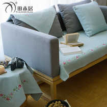 Flax sofa pad cloth cotton flax four seasons Universal simple modern European autumn and winter sofa towel anti-slip thickness