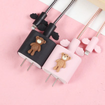 Huawei nova9 glory 60 50 Magic3pro p50pro x20 x30 mobile phone 66W charger data cable winding rope cartoon silicone protective cover