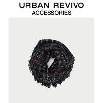 URBAN REVIVO spring new youth ladies accessories color check scarf AV02SA2N2004