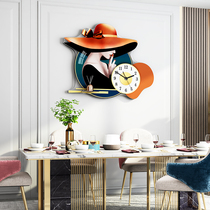 Light luxury net red modern decoration clock watch living room watch wall clock Living room fashion simple household art atmosphere