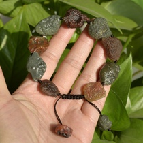 16# Xinjiang raisin agate bracelet Gobi agate raw stone hand Black Mountain agate bracelet surface material oil