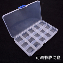 Beaded storage box jewelry accessories transparent adjustable box children handmade material button eye packaging box