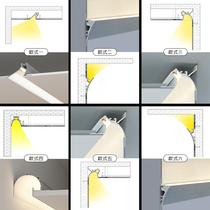 Back to the light-led linear lamp trough embedded borderless aluminum trough bedroom living room with line strip lights in the corridor