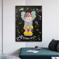 Hand painting Modern thick Mask abstract painting trend decoration of the Document Backroom Background wall art hanging painting kaws