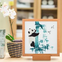 Seeking Jinji Shu embroidery Sichuan Chengdu characteristics New Chinese panda ornaments double-sided embroidery souvenirs to give foreigners gifts