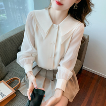 Spring dolls lead the Shepwood Shiron Shirt Shirt Spring Clothing 2023 new design shirt temperament sweater female spring and autumn