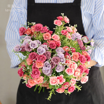 Real rose living room decoration simulation flower table single bouquet fake flower arrangement plastic flower arrangement