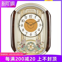 Seiko modern high-end simple European living room magic music timekeeping household silent quartz wall clock QXM157