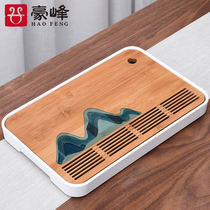 Haofeng Japanese Kung Fu tea household tea tray Simple small travel office tea tray Bamboo dry bubble table