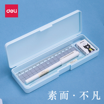Daili simple style pen box Primary School students stationery box creative female male Korean multi-functional workday Children Cute kindergarten pencil box ins fire hipster junior high school students Korean girl cute