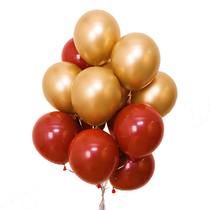 Ruby red metal gold balloon gold disc balloon happy birthday party decoration children adult scene layout