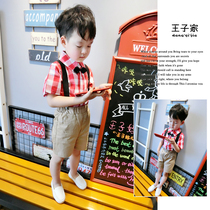 Year Old Gown male baby Summer boy Children Playboy suit Male Bao Yinglun Wind back with pants male foreign air acting out of suit