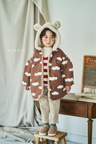 Milk Dads Home Spot Mimeico New Male Girl Thick Solid Ocean Warm two sides wearing cloud Dot jacket 3Z