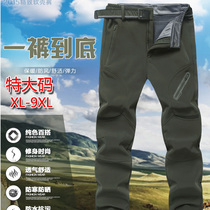 Stormtrooper pants Mens outdoor mountaineering ski pants Soft shell fleece pants winter velvet thick windproof waterproof sharkskin pants