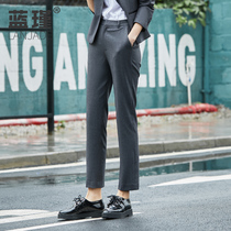 Suit pants womens spring and autumn professional clothing work clothes pants slim-fit black work pants small feet nine-point trousers autumn work