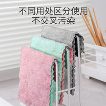Kitchen cloth oil remover towel absorbent dishcloth not grease free brush dishcloth household easy wash sanitary cloth