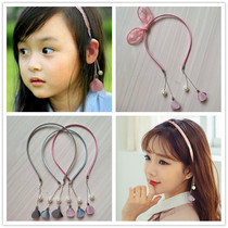 Childrens super fairy with fake earrings Pearl hairband cute Han Lady Princess tassel headband 0-7-year-old girl hairpin