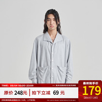 PCLP Suede Shirt Country Tide Card Spring Autumn Loose Casual Black Long Sleeve Shirt Man