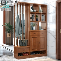 Solid Wood Entry Football Cabinet Megalory Mercury Cabinet Modern Multi-function Storage Cabinet Hanging Clothes Combined in Integrated Divide Cabinet