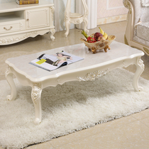 European-style light luxury simple living room coffee table modern small apartment solid wood tea table creative with drawer TV cabinet combination