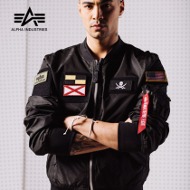 Alpha Alpha Industrial MA-1 FLEX flight jacket Close-up version of the military hooked coat jacket men with chapter