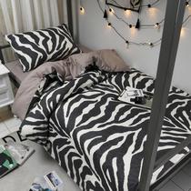 The college wind student dorm all cotton three pieces of pure cotton condom is covered by a single bedroom upper and down by BAO WEN