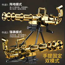 Super gold Gatling machine gun Soft Bullet Gun children toy gun boy organ charge burst Gatlin shooting