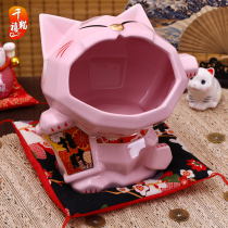 Snacks release key containing swing piece Creative ceramic Merchants Cat Genguan Entrance door Shoe cabinet TV Home Decorative Goods