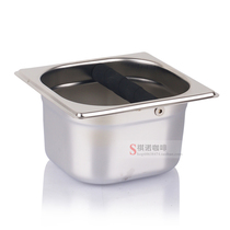 Small stainless steel coffee machine knockdown box powder box powder bucket coffee grounds Box Cafe Bar supplies