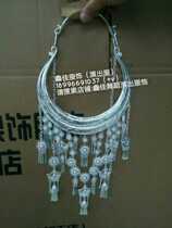 2020 new handmade Miao silver Phoenix bird head decoration Item Circle Yunnan Ethnic Dance Performance Costume Headwear 100 hitch