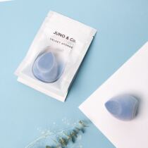 K sister recommends American JunoCo blue velvet beauty egg flocking sponge egg makeup egg does not eat powder dry and wet