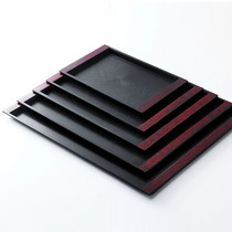 Plate tea tray European-style trays rectangular large plastic oversized tea water cups Home imitation wood grain creative guest room tray