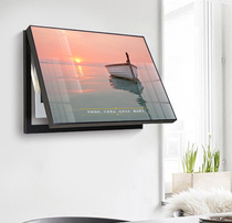 Electric meter box decoration painting crystal porcelain surface modern minimalist scenery blocking painting distribution box atmosphere crystal surface wall mural