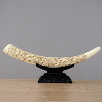 Simulation Chinese ivory art ornaments home accessories creative office porch TV cabinet decoration gift