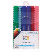 Japanese flag brand Artline original imported smart fun splicing pen series water-based writing pen signature pen student children painting brush 12 color set