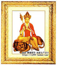 New line embroidery cross-stitch Tibetan King Bodhisattva cross-stitch painting Temple family dedicated to Nanwo Tibetan King Bodhisattva