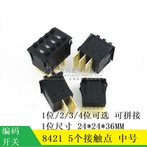 8421 code switch 1 bit 2 bit 3 bit 4 bit 5 touch point number key medium 24*24*36