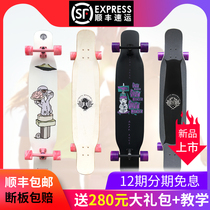 Nanshan plate gathering original design Mushroom Man vs Alien high-end professional dance board girls long board walking flat flower
